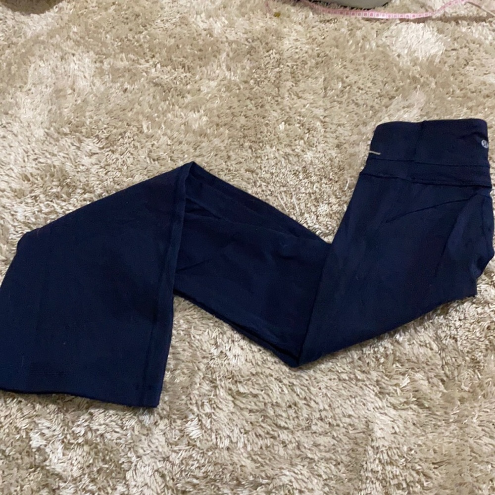 Dark blue flare leg lululemon leggings
